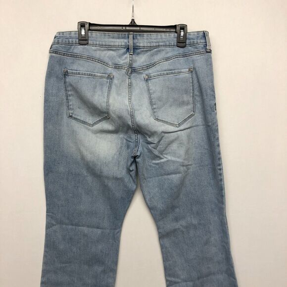 Old Navy Women Kicker Boot Cut Jeans Size 16 Short Blue Denim B252 -1 - Picture 15 of 16